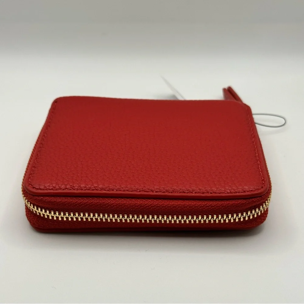 Banana Republic Women’s Red Vegan Leather Wallet with Zipper NWT - Picture 4 of 6